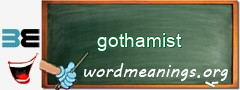 WordMeaning blackboard for gothamist